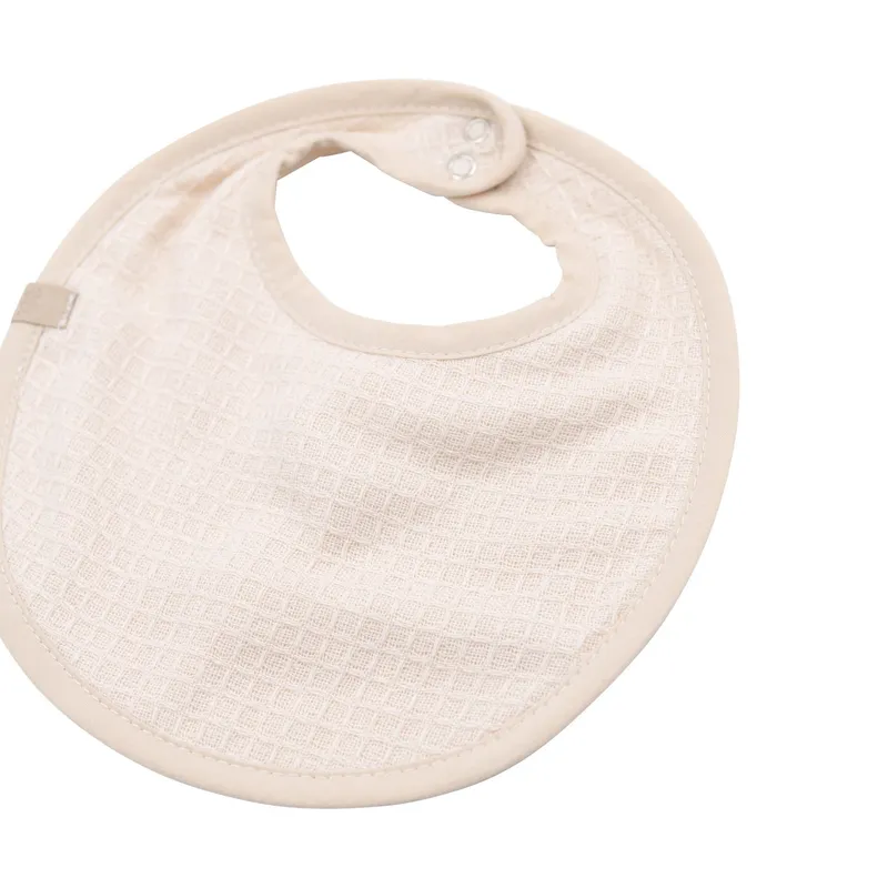 Bamboom Waffle Terry Lätzchen – 2er Set - Warm White