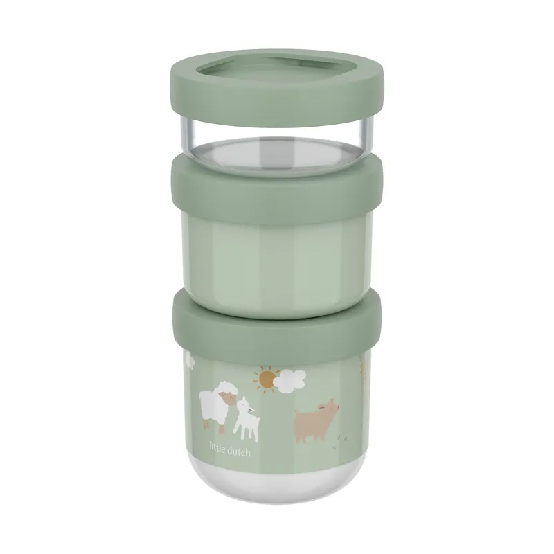 Mepal X Little Dutch Little Farm Snackbox Stack Mio - 3- teilig