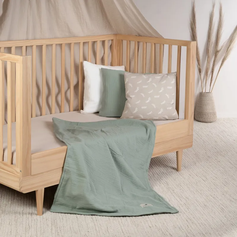 Julius Zöllner Muslin Babydecke - Grün - 70×100 cm