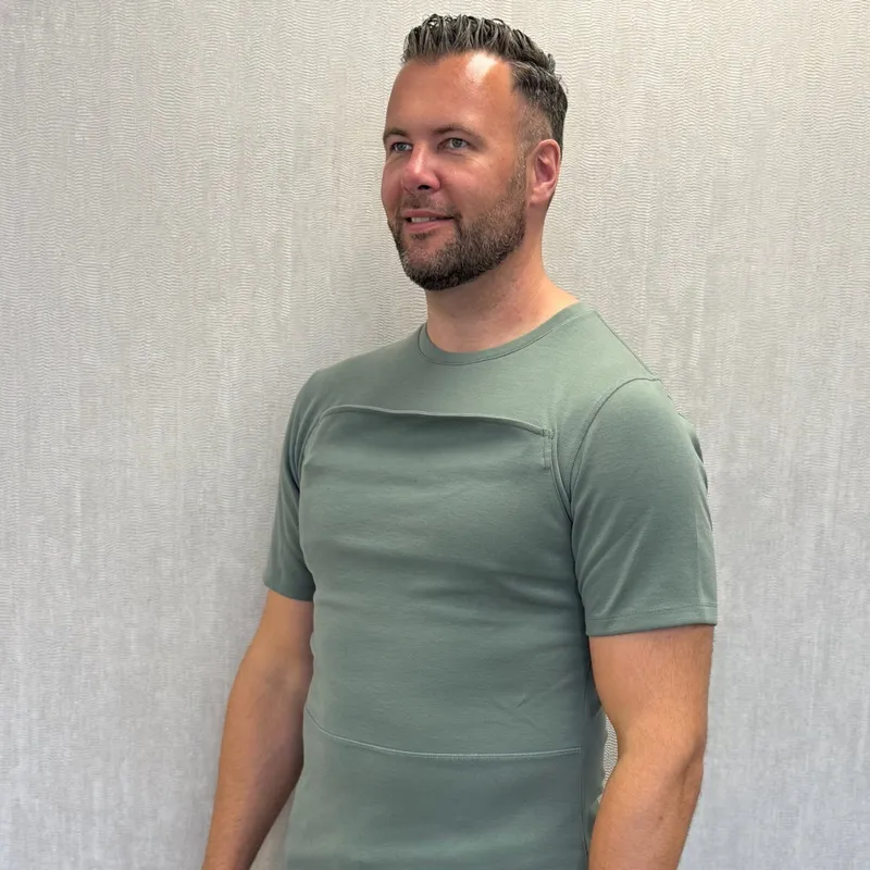 Womboo Beutelshirt - Herren - Größe S - Grün / Grau