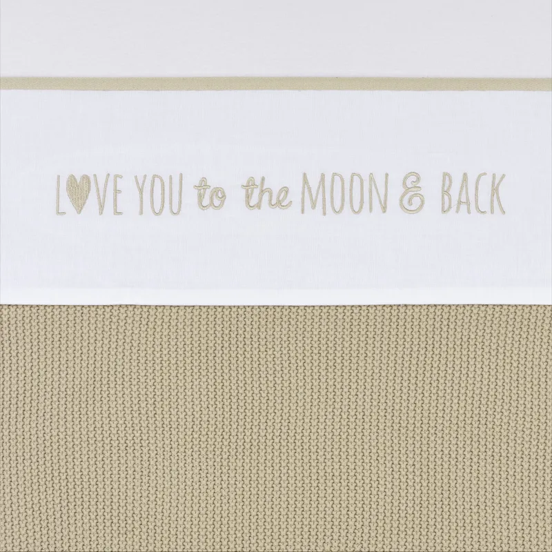 Meyco Bettlaken Love You To The Moon & Back 100 x 150 cm - Sand
