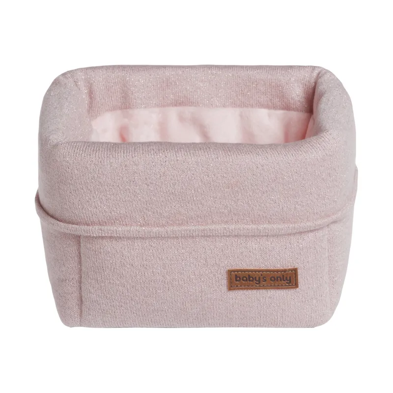 Baby's Only Sparkle Kommodenkörbchen Silber / Rosa meliert