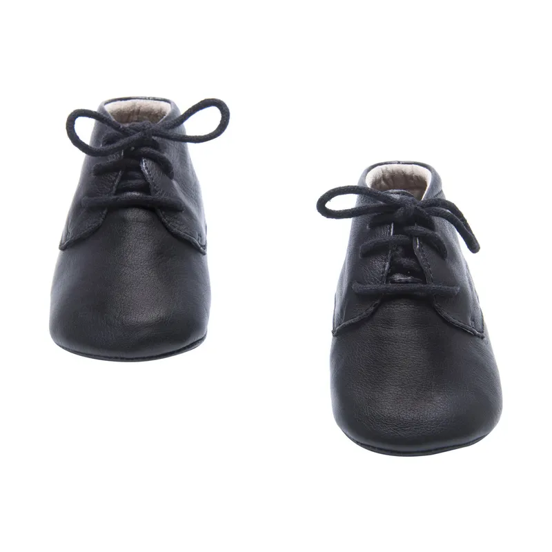 Mavies Classic Babyschuhe, Leder Schwarz, Gr. XS