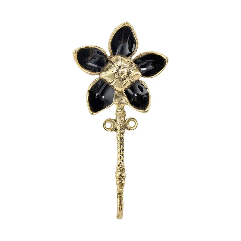 Doing Goods Wandhaken – Liv Flower Schwarz – Messing