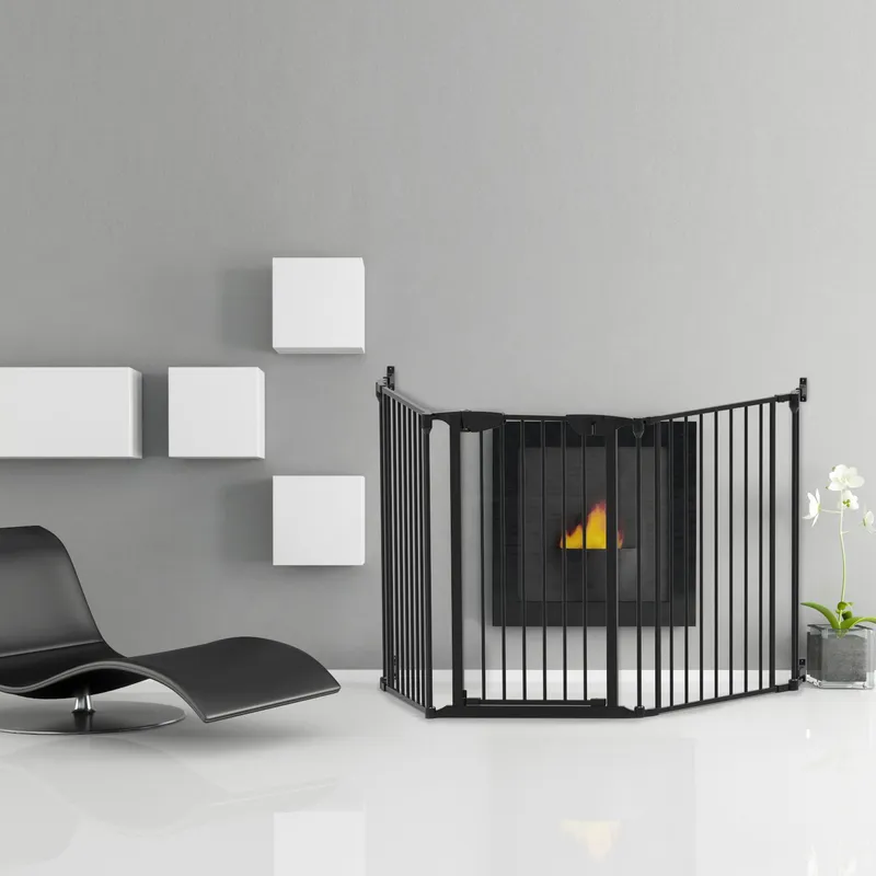 Noma Modular 3-Panelen Schutzgitter Schwarz - 64-197cm