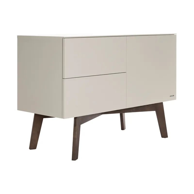 Kidsmill Sixties Babyzimmer Oatmeal / Walnuß | Kommode + Schrank 2-Türig