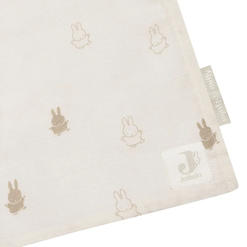 Jollein Miffy Hydrophiles Tuch – 2 Stück – Nougat