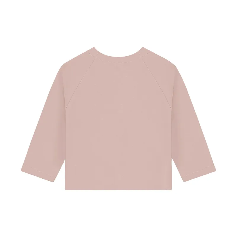 Gray Label Baby Raglan Cardigan GOTS - Faded Pink - 3‑6M