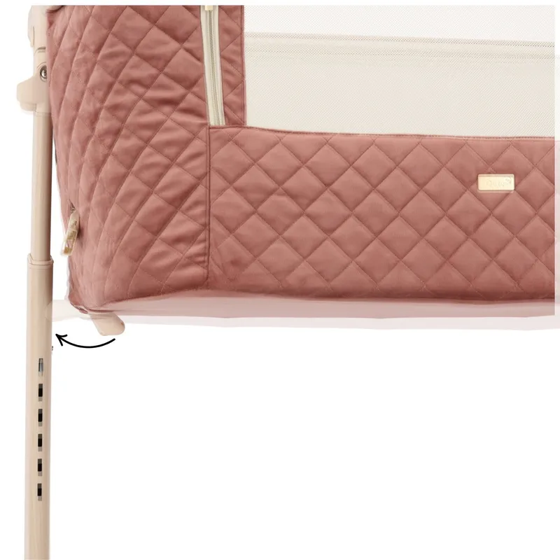 Qute Q-Wiggle Electric Co-Sleeper Pink - White Wash