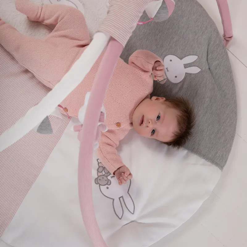 Miffy Baby Rib Spielteppich Mit Bogen Pink