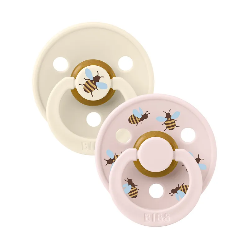 BIBS Studio Colour Schnuller - Bumblebee Ivory - Größe 2 - 2 Stück