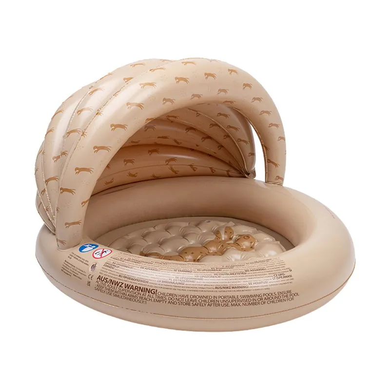 Swim Essentials Planschbecken - Roamer Canopy - Ø100 cm - Beige Leopard
