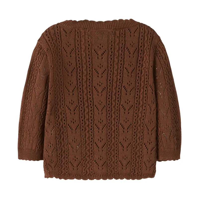 Lil Atelier Knit Cardigan - Gr. 62 - Maple Syrup