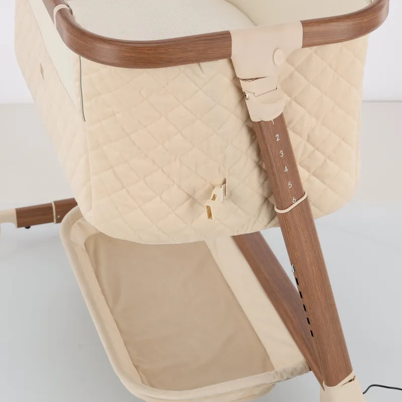 Qute Q-Wiggle Electric Co-Sleeper Cream - Hazel