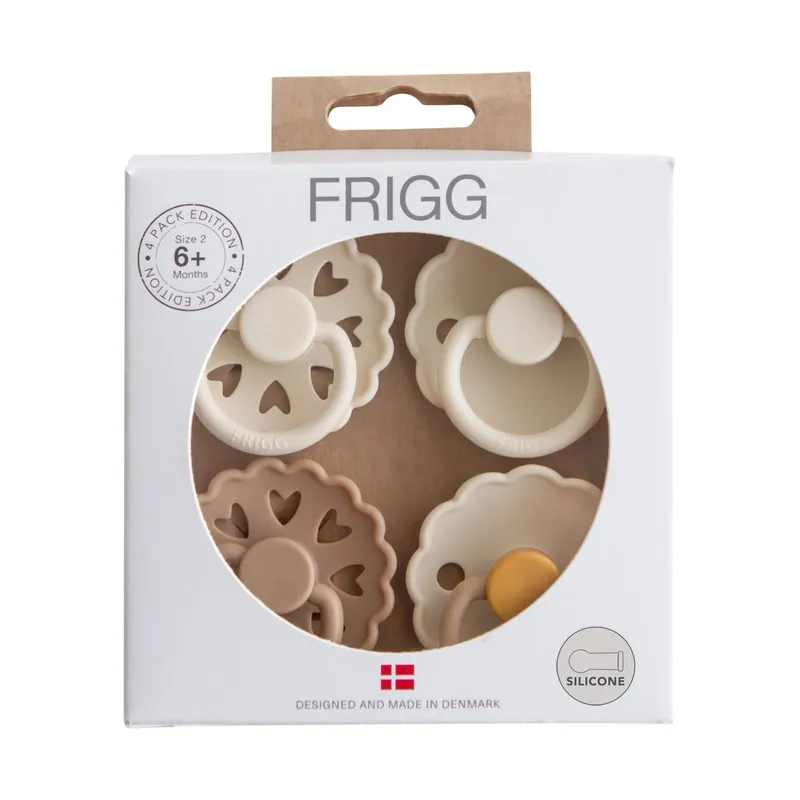 FRIGG Schnuller - 4er-Pack - Snowflake Dream - Silikon - 6–18 Monate