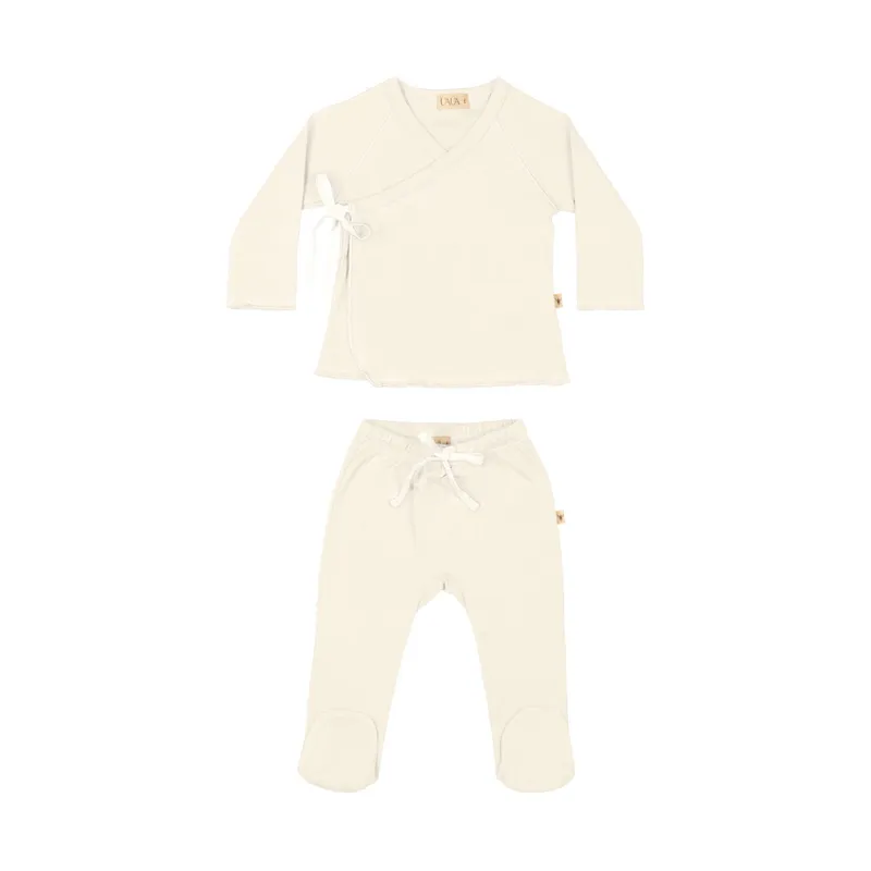 UAUA Basic Kimono Set - 1-3 Monate - Crema