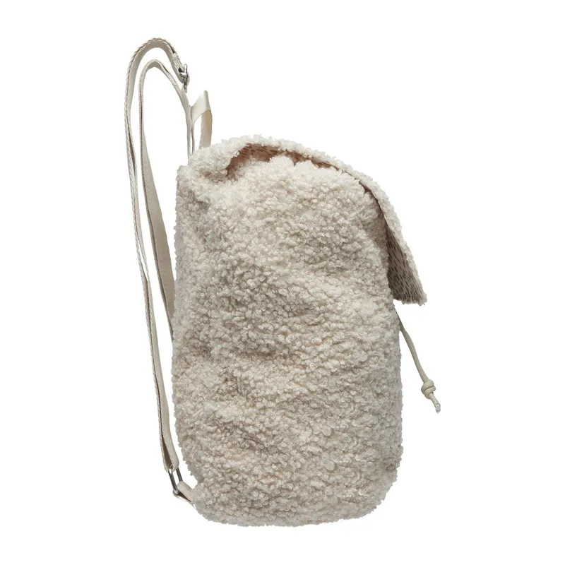 Jollein Boucle Uni Kinderrucksack - Natur