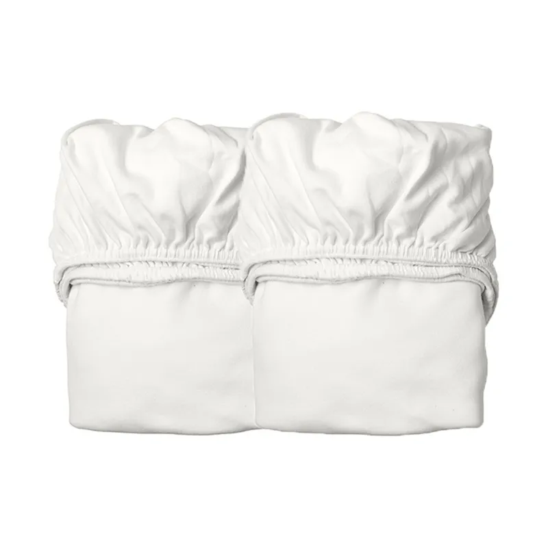 Leander Organic Spannbettlaken Snow 60 x 120 cm