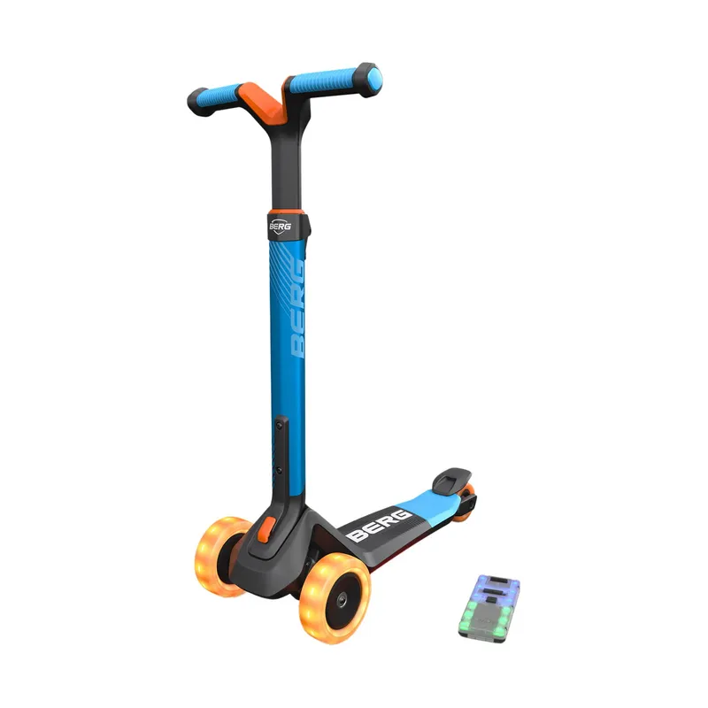BERG Nexo Roller Faltbar Mit Beleuchtung + LED Deck - Blue