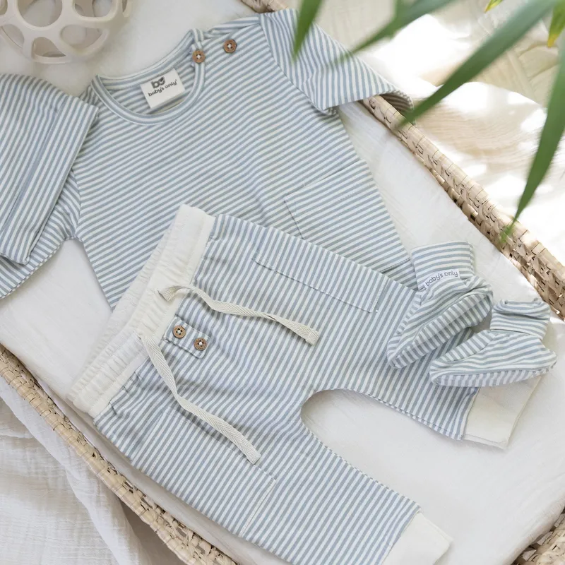 Baby's Only Stripe Mütze - 0-3 Monate - Nordic Blue