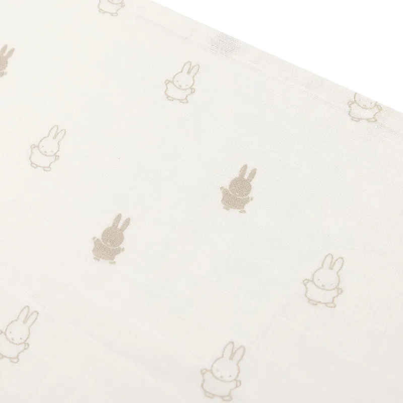 Jollein Miffy Hydrophiles Tuch – 3 Stück – Nougat