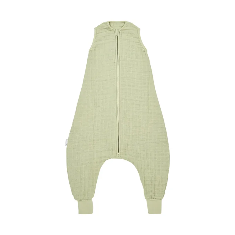 Meyco Baby Uni Sommer Schlafoverall Jumper - 92 cm - Pre-Washed Hydrophil - Soft Olive
