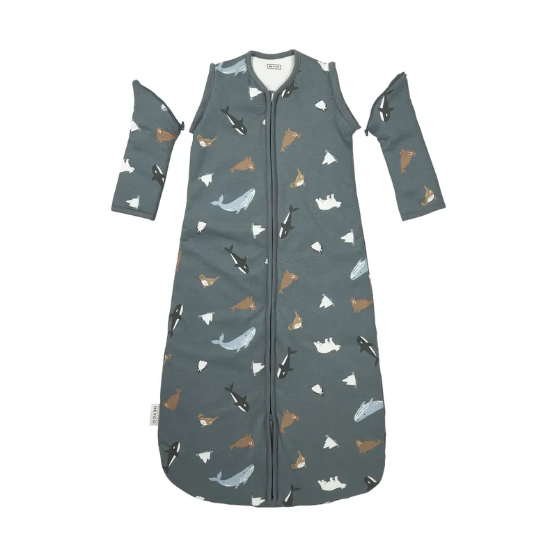 Meyco Slaapzak gevoerd afritsbare mouw jersey Arctic Multicolour 110cm - 326.265.00.03