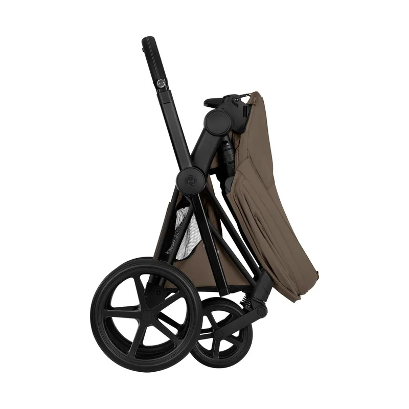 Cybex Priam 5 Comfort Kinderwagen Bundle – Matt Black/Coconut Brown