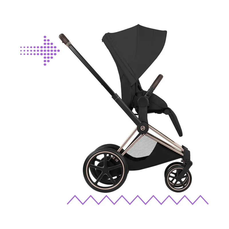 Cybex Kinderwagen 2-in-1 - e-Priam 5 Style - Rosegoldenes Gestell