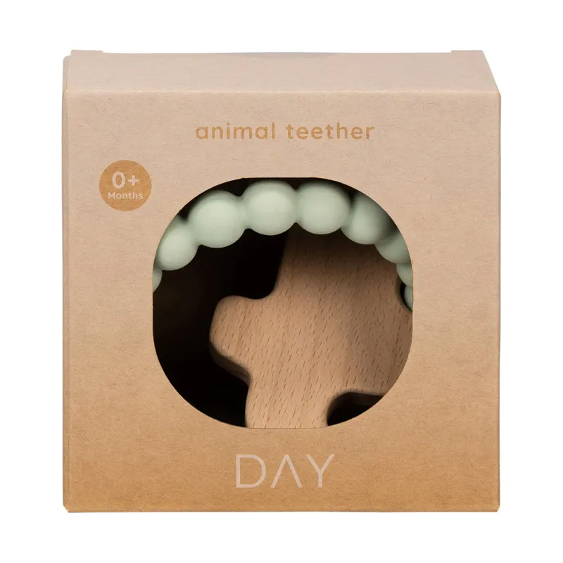 DAY Tierfiguren  Beißring – Silikon – Olifant– Misty Green
