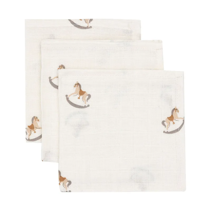 Jollein Nostalgic Ride Mundtuch - 3 Pack - 31 x 31 cm - Hydrophil