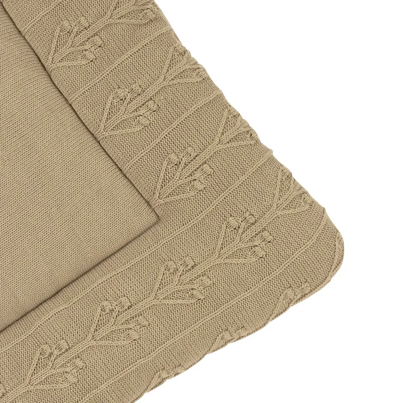 Meyco Romantic Flower Laufstallteppich Taupe 77 x 97 cm
