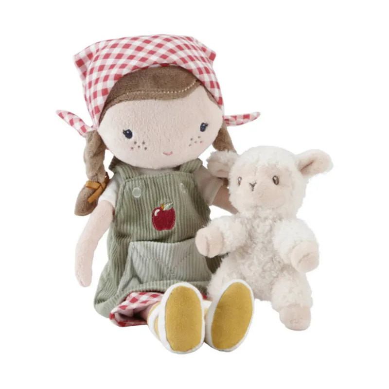 Little Dutch Kuschelpuppe Bäuerin Rosa mit Schaf - 35 cm