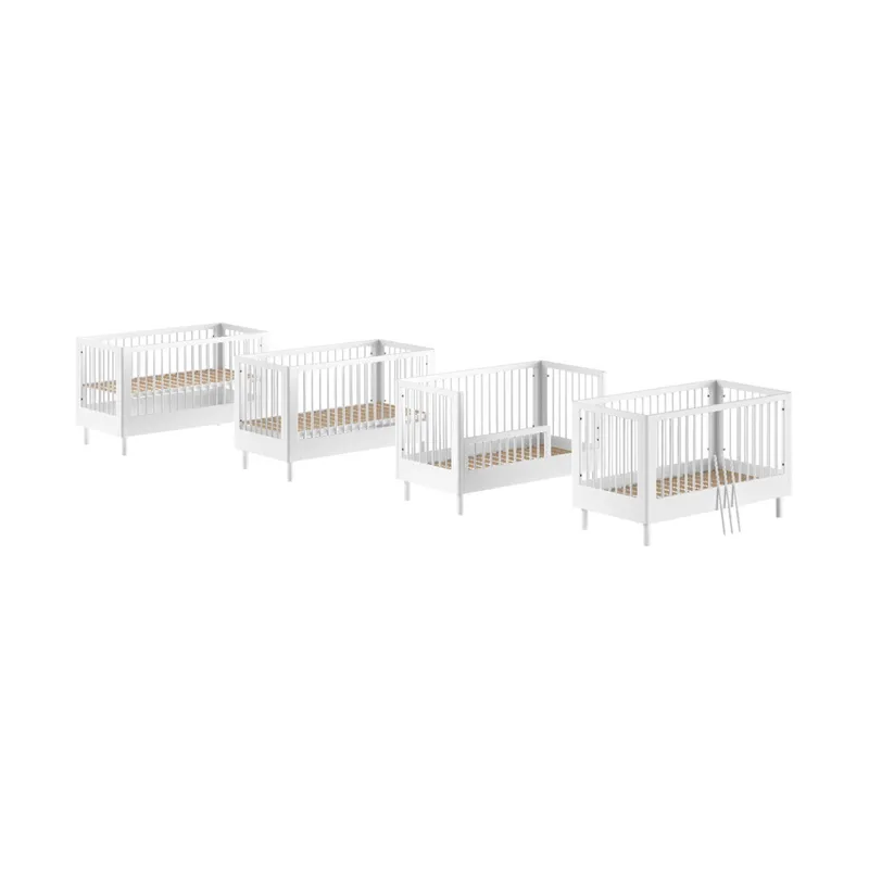 Vipack Babybett Mit Umbausatz - Forrest - 70 x 140 cm - Buche Weiß