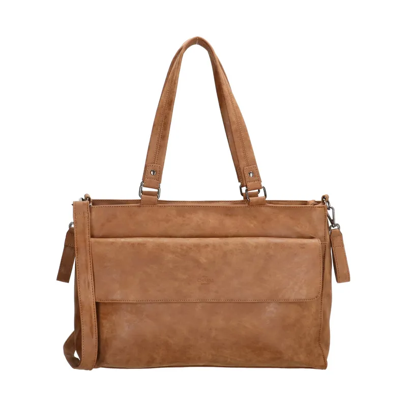 Charm London Wickeltasche Braun