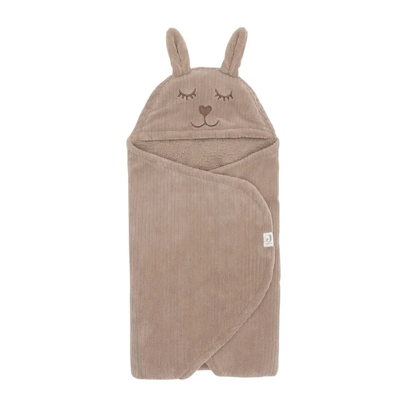 Jollein Wickeldecke - Milky Coffee - Bunny Cloudy Rib