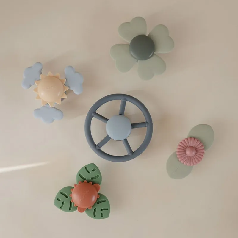 Mushie Saugnapf-Spinnerspielzeug – Wheel
