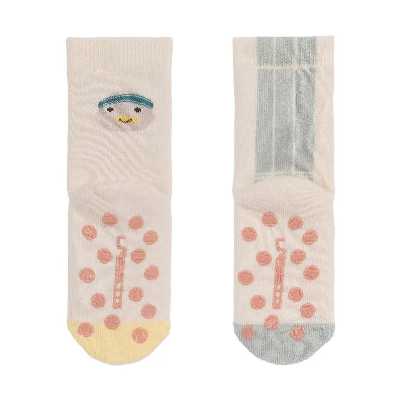Laessig Anti-Rutsch Socken GOTS – 2 Stück – Duck – Gr. 19-22