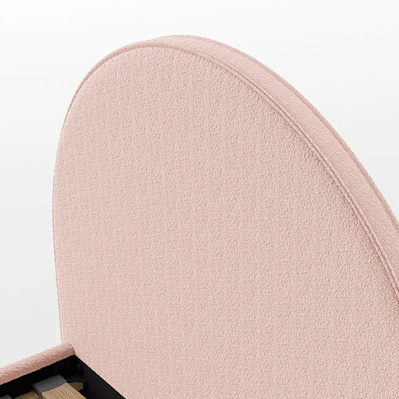 Vipack Moon Bed – 140 x 200 cm – Bouclé Rosa