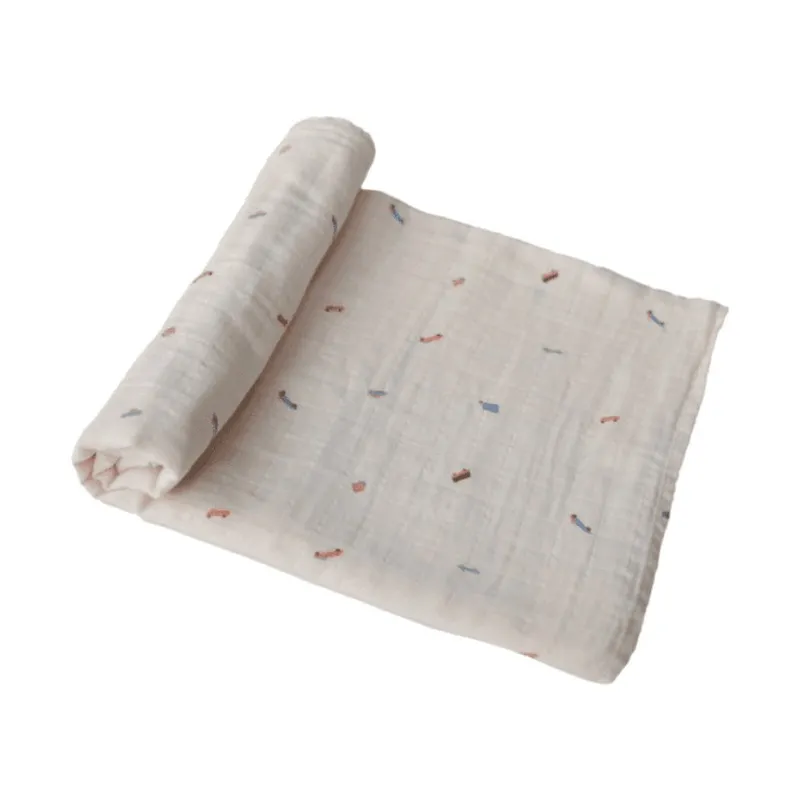 Mushie - Swaddle - Retro Cars