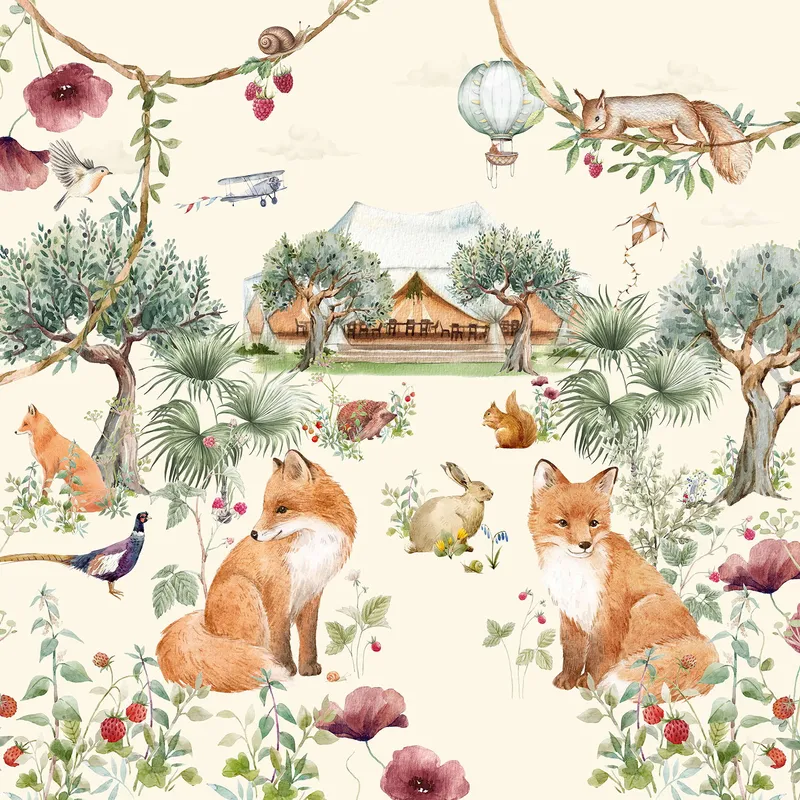 Creativ Lab Amsterdam Party Fox Vliestapete - 292,2 x 280 cm