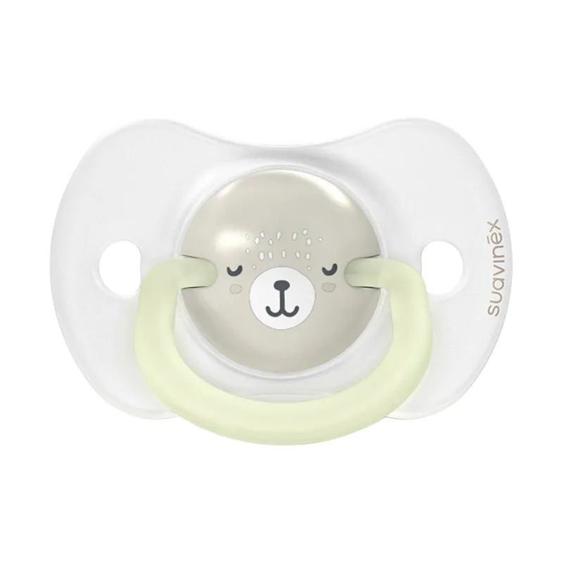 Suavinex Schnuller - Wild & Free SX Pro - 0‑6 Monate - 2 Stück - Silikon - Grau Glow In The Dark