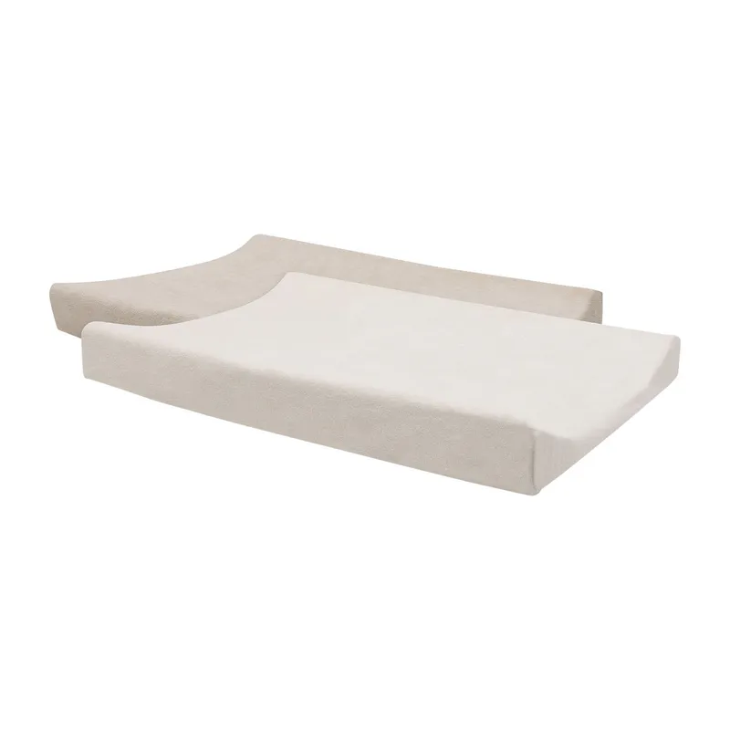 Jollein Wickelunterlagenbezug Frottee 50 x 70cm - Oatmeal/Sand - 2 Stück