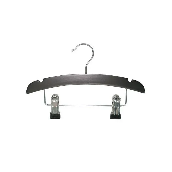 TWF Kleiderbügel Mit Clips - 3 Stück - Holz Schwarz