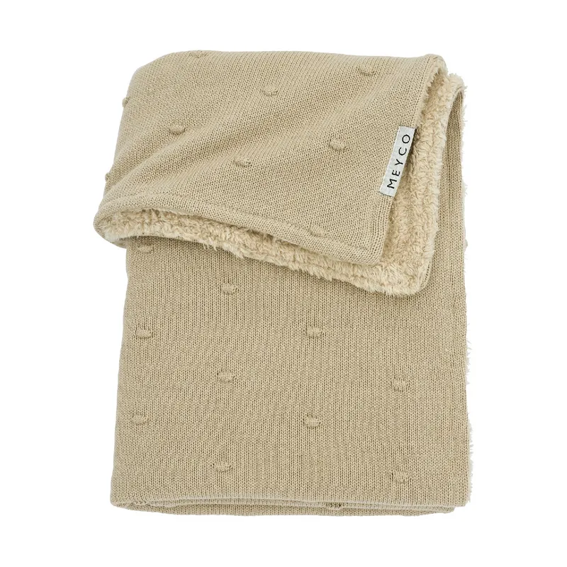 Meyco Mini Knots Fleece Babydecke 75 x 100 cm Sand