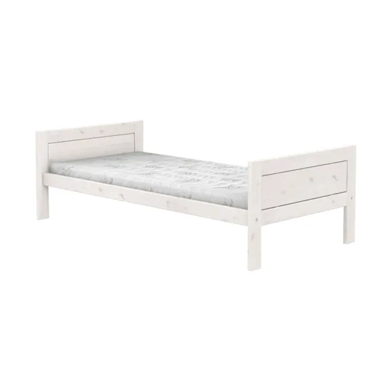 LIFETIME Einzelbett - Premium Lattenrost- 90x200 cm - White Wash