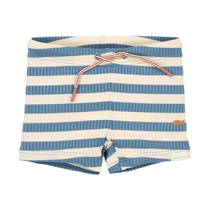 Little Dutch Badehose - Ocean Blue Stripes - Größe 98/104