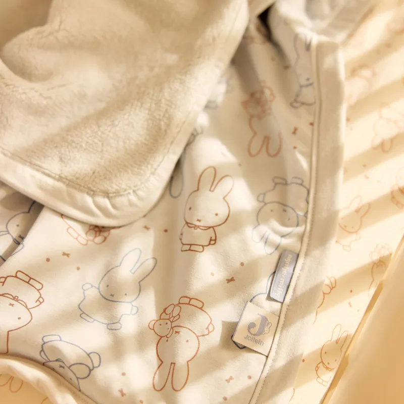 Jollein Miffy Moments Babydecke - 75 x 100 cm - Cloudy Blue