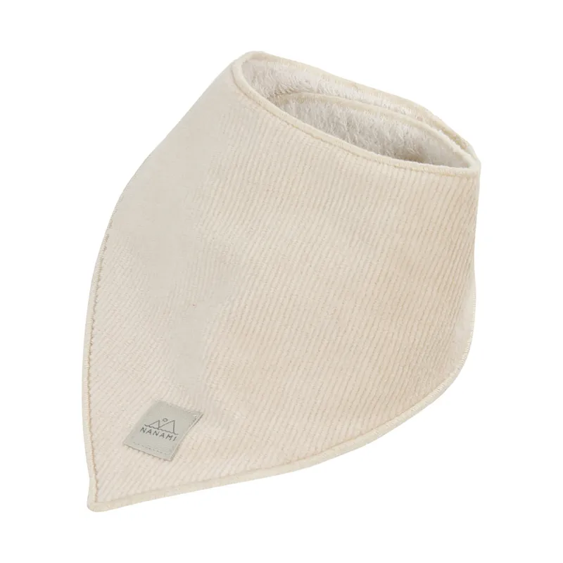 Nanami Rib Velvet Bandana Lätzchen - Natur