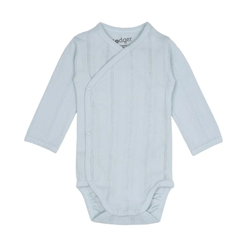 Lodger Babybody Langarm - Pointelle - Größe 50 - Air